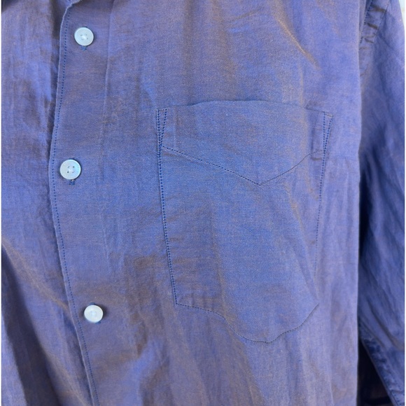 University of Oxford Men’s Purple Metallic 100% Cotton Collared Shirt Size 44 XL - Picture 3 of 6